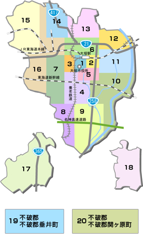 大垣地域マップ